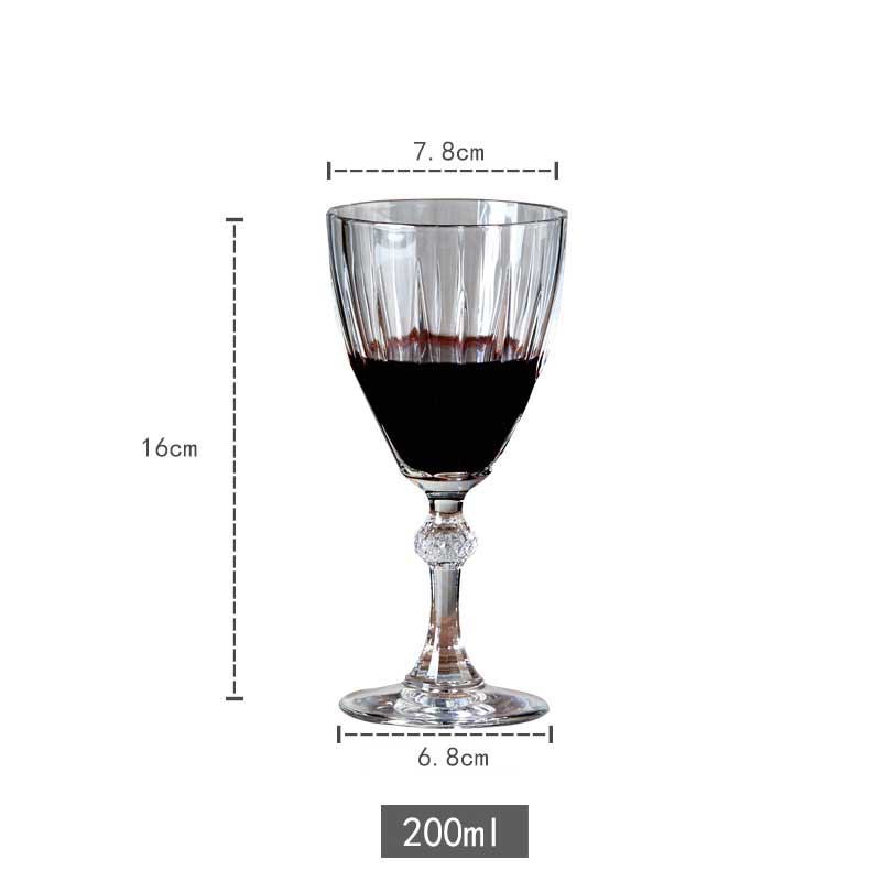Transparent Retro Wine Glass Carved Goblet Whiskey Red Wine Glasses Home Bar Wedding Party Champagne Flutes Cocktail Glass: Red wine glass S
