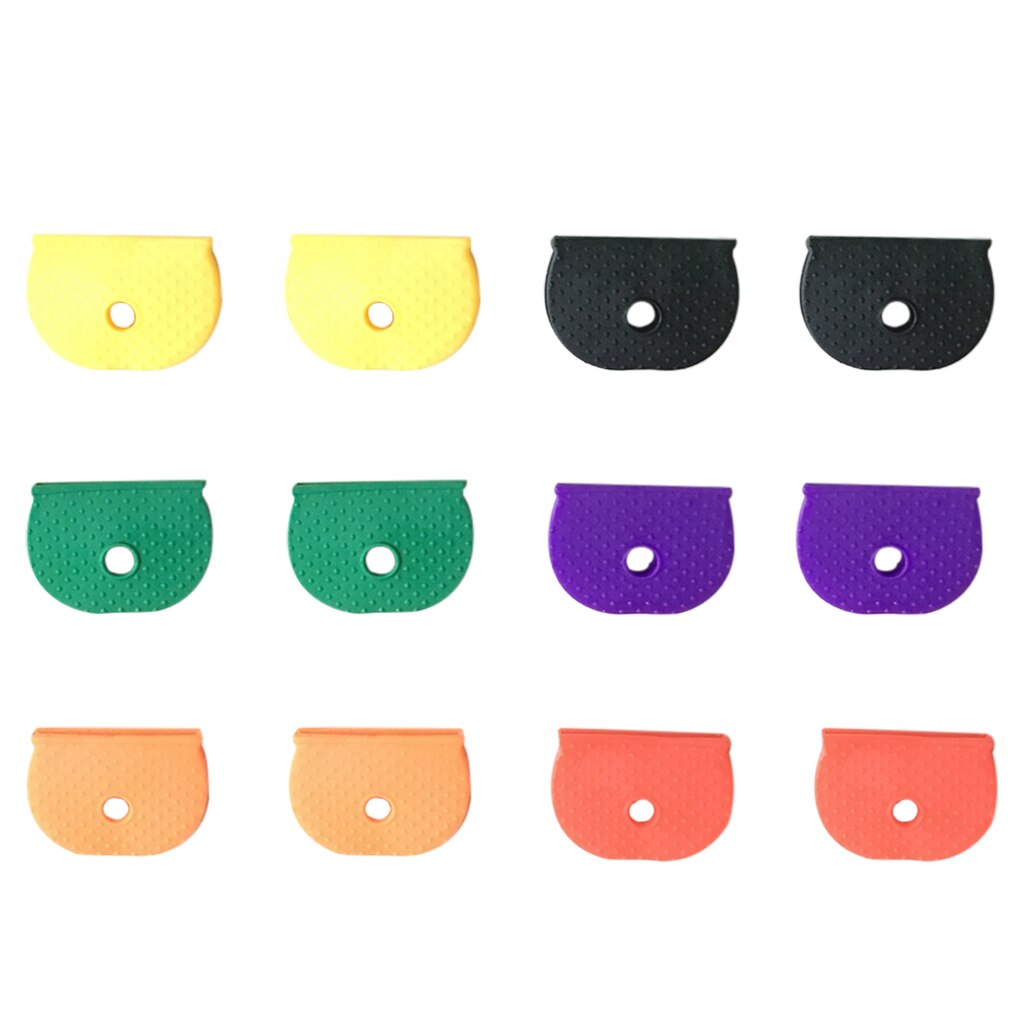Tapas de goma universales para llaves, cubierta de cabeza de llave, Color sólido aleatorio, 24 piezas, Unisex