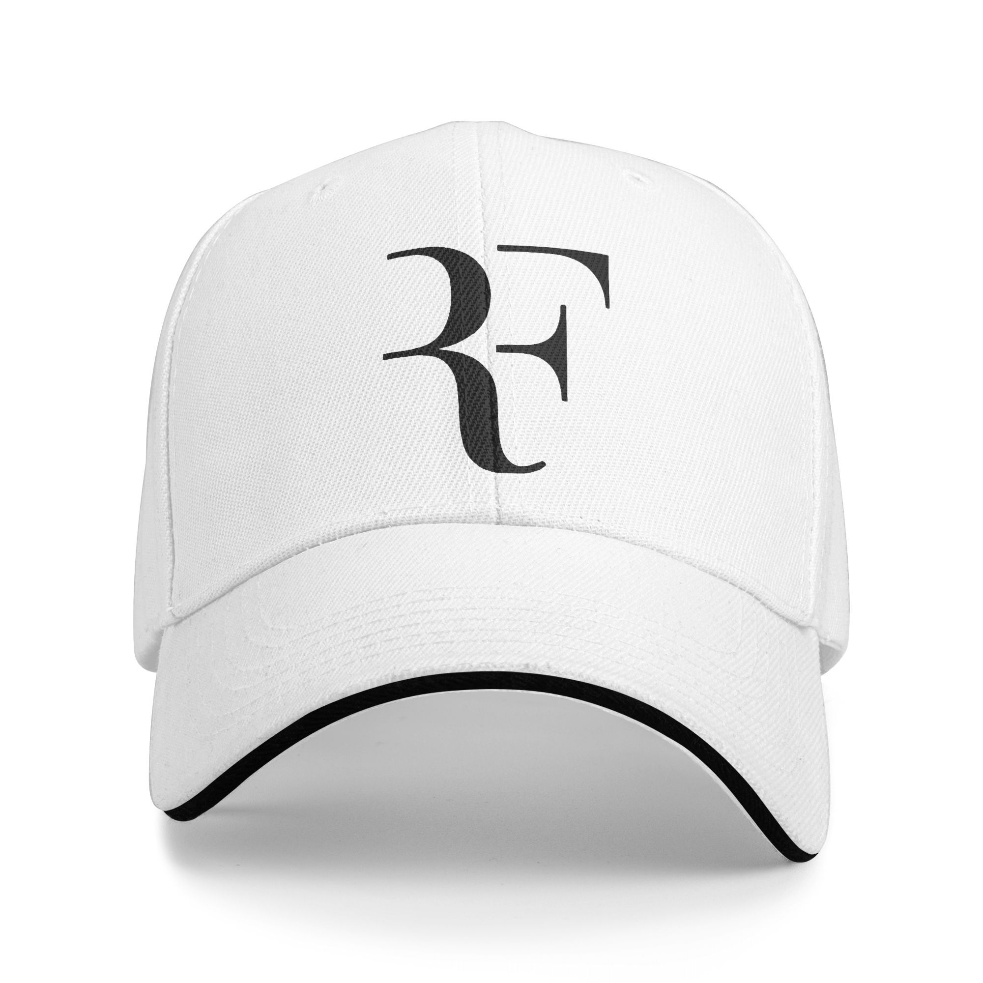 RF Roger Federer Style Sandwich Cap Adult Sport
Baseball Cap Sandwich Hat Adjustable Snapback Caps Sun Hats Summer Caps: black