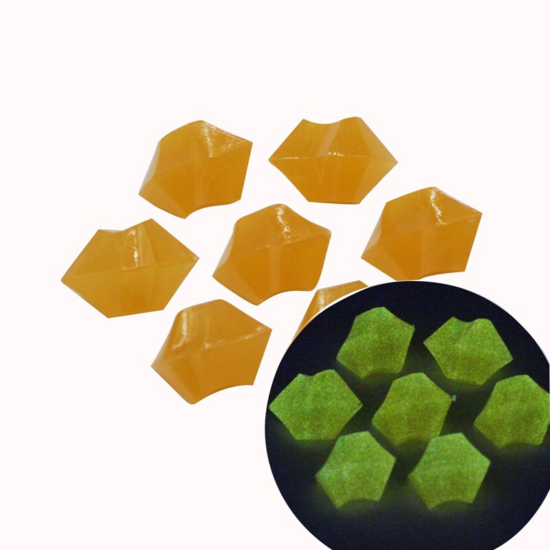 50Pcs Glow In The Dark Tuin Steentjes Glow Stones Rocks Voor Loopbruggen Tuinpad Patio Gazon Yard Decor Lichtgevende stenen Jardin: Orange yellow