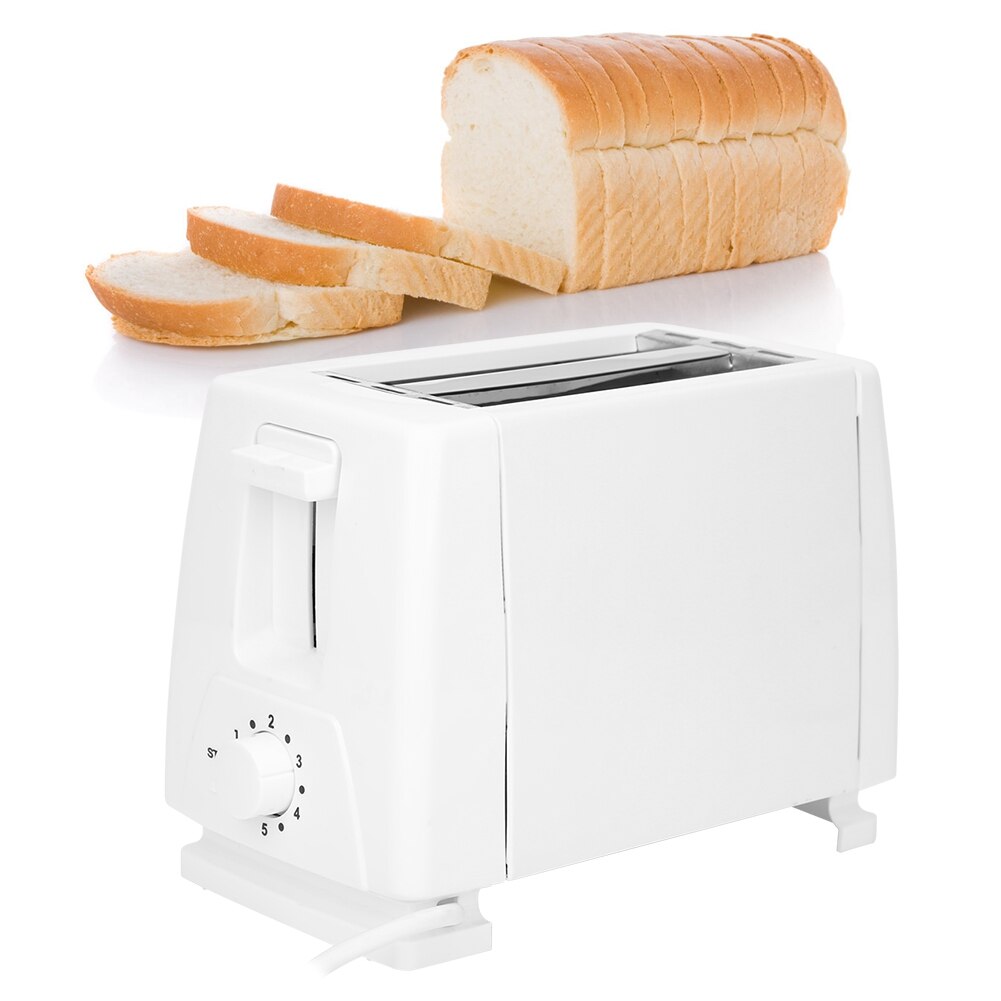 Køkkenapparater 750w elektrisk brødrister 6 gear 2 skiver automatisk brødbagemaskine maskine eu-stik 220-240v hvid brødrister