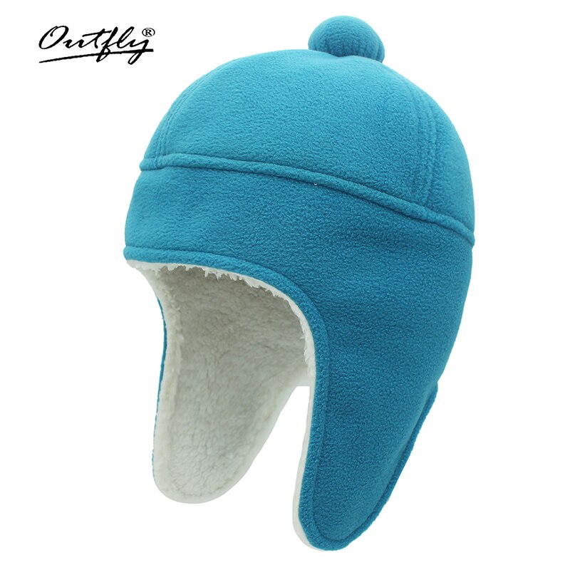 Autumn and Winter Beanie Ladies Cute Ball Bomber Hat Ear Protection Hat Imitation Lamb Wool Warm and Cold Hat 58cm Head Size: Azure