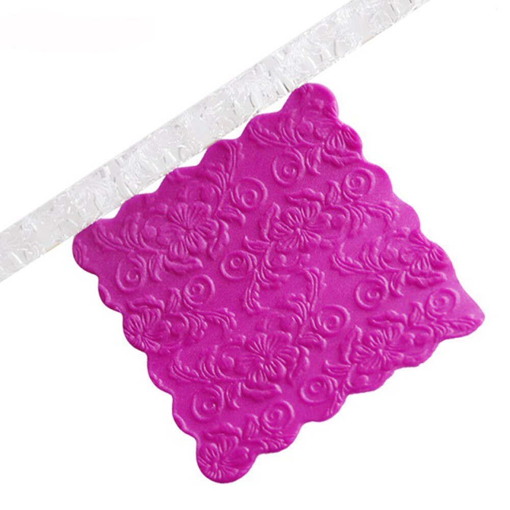 Textuur Reliëf Acryl Rolling Pin Transparant Reliëf Bloem Fondant Roll Sugar Craft DIY Biscuit Decoratie Bakken