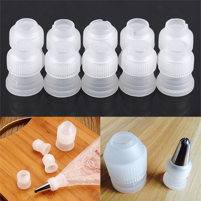 10 Pcs/1 Stuks S/M/L Cake Bloem Pastry Tool Tinny Koppeling Adapter Icing Piping Nozzle bag Set Cake Decorating Gereedschap