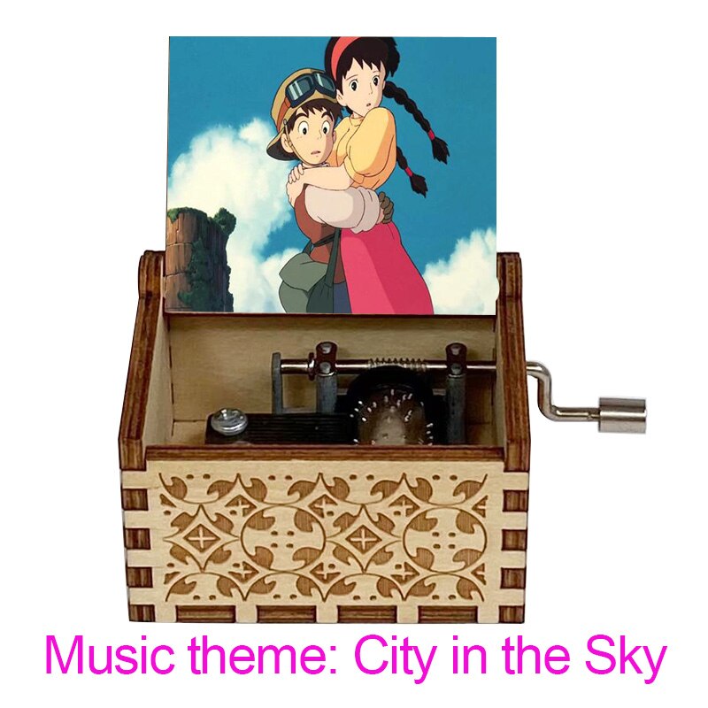 Wooden Music Box Carved Color 3D Printing Music Box Birthday Year: MULTI