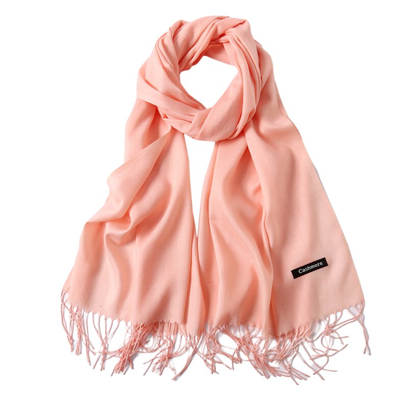 Zomer Vrouwen Hijab Sjaal Dunne Sjaals En Wraps Lady Solid Vrouwelijke Hijab Stola Lange Kasjmier Pashmina Foulard Hoofd Sjaals: Snow Bud