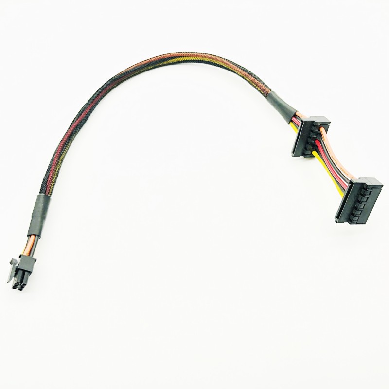 Mini Cable de alimentación de conector SATA Dual de 6 pines para Dell Vostro 3668 3667 3650 disco duro SATA HDD SSD Cable de alimentación