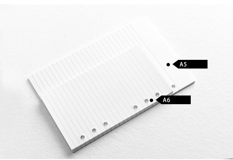 Lovedoki-recambio de cuaderno de hojas sueltas carpeta espiral , planificador, página interior, línea de cuadrícula de papel, suministros de oficina y Escuela con puntos