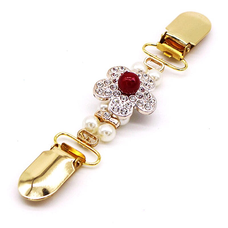 Sjaal Broche Vest Clips Voor Vrouwen Kraag Retro Parel Kristal Eend Clip Gespen Garters Accessoires Sieraden: B-6