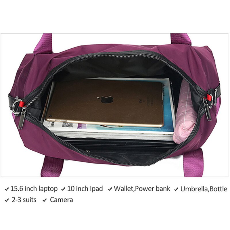 Stor kapacitet rejsetaske til kvinder weekendtaske stor duffle taske rejse fortsætte med fitness overnatning rejsetaske  xa633wb