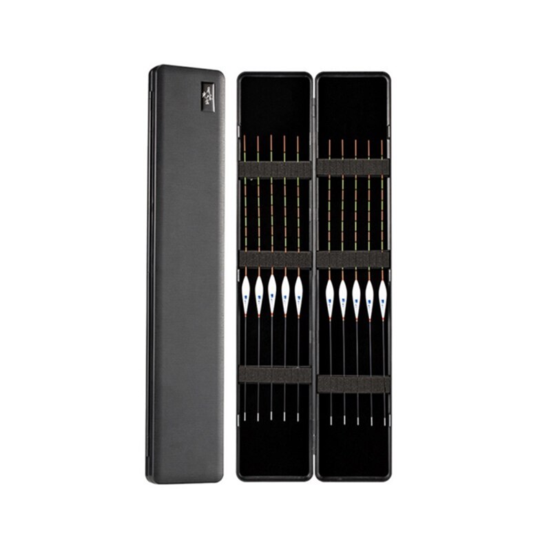 Black Fishing Float Box Plastic Waterproof Durable Double Layers Fishing Floating Bobbers Case Storage Container Fish Accessorie: Default Title
