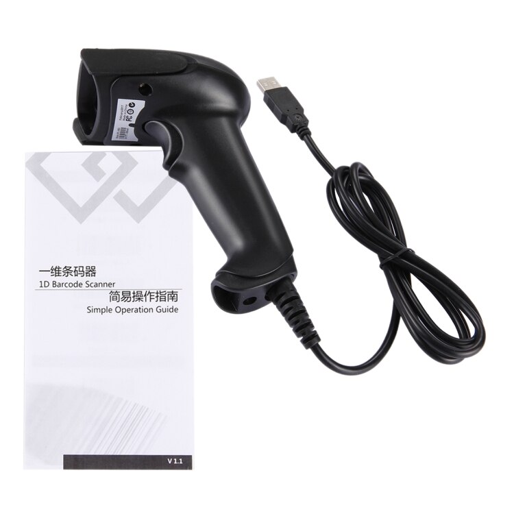 USB 1D CCD Wired Handheld Red Light Barcode Scanner Barcode Reader, barcode scanner