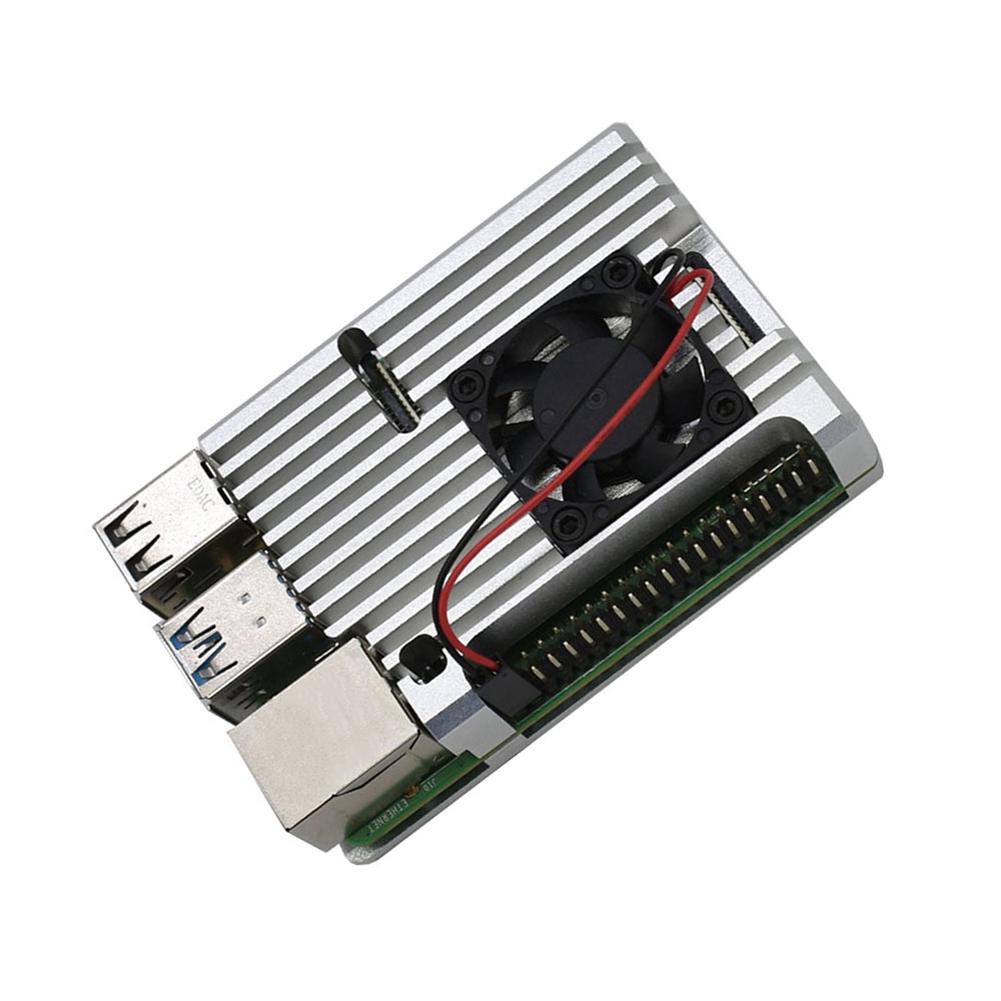 CNC de étui de protection de dissipation thermique en métal d'alliage d'aluminium de type B avec le boîtier de radiateur en métal de coquille de refroidissement passif de ventilateur simple: Silver