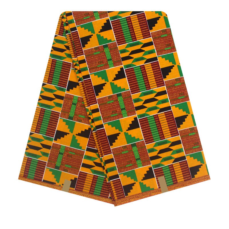 Afrikaanse Originele Wax 100% Katoen Afrikaanse Stof Wax Kente Print Stof 6Yards Van Naaien Stof: color2