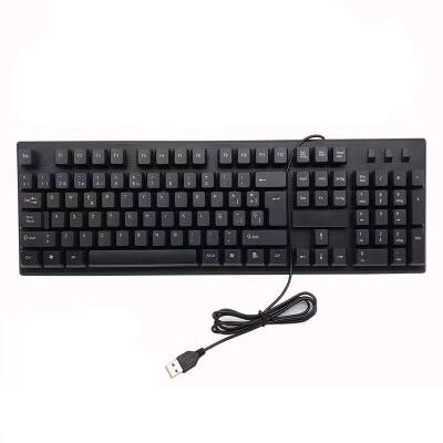 Russisch Spaans Arabisch Frans Toetsenbord Bedrade Usb Toetsenbord 104 Toetsen Ru + En Toetsenborden Kantoor Computer Houder Toetsenbord Voor Pc laptop: Spanish keyboard