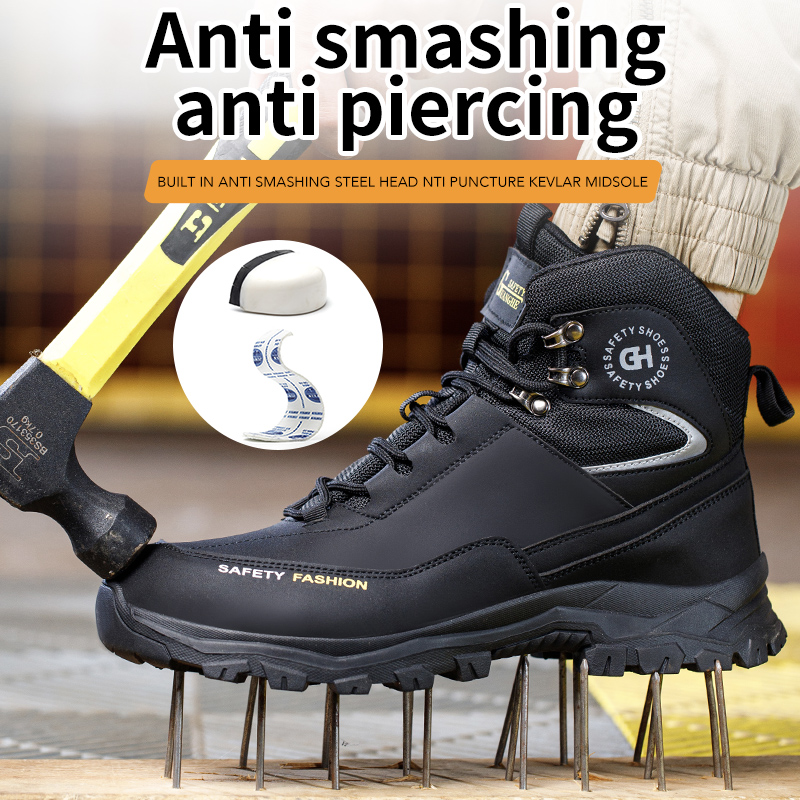 Pannensichere, rutschfeste Arbeits-Wandererstiefel, Lagerbier-Sicherheitsschuhe, leichte Anti-zerschlagen-Stiefel, Schutz-Sicherheitsschuh für Herren