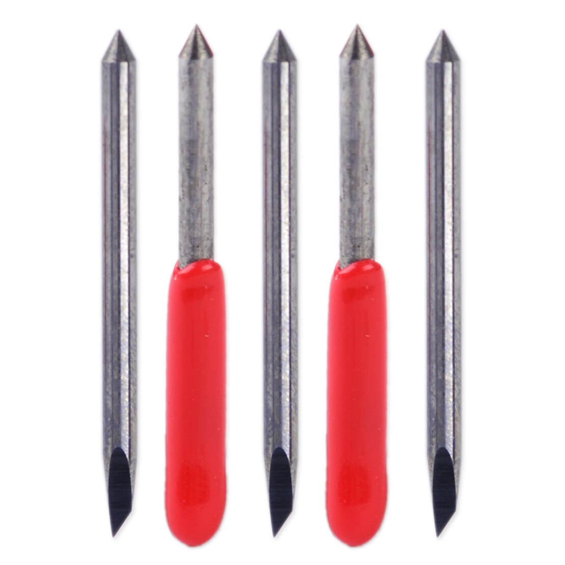 5pcs 30 degrees 45 degrees 60degrees Cemented Carbide Cutting Tungsten Blade Knife Fit for Mimaki Cutting Plotter Cutter: 45 degrees(red cap)