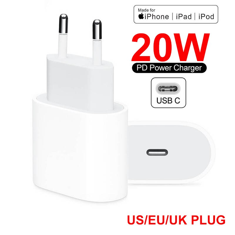 20W UK/EU/US Plug Charger Fast Charger USB Charger Quick Charge 3.0 For IPhone 12 Adapter for Huawei Tablet Portable Wall