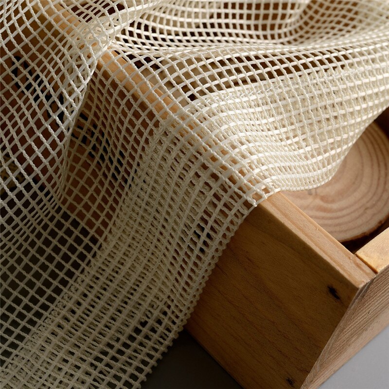 Cortinas transparentes de celosía para dormitorio, pantalla de ventana hueca blanca y Beige, decoración del hogar Jinya, paneles elegantes de tul para Hotel y granja