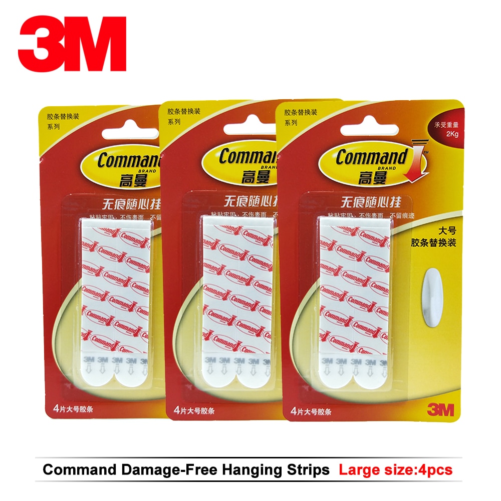 3M Command Refill Adhesive tape, Holds Strongly, Removes Cleanly,2 Packs large size
