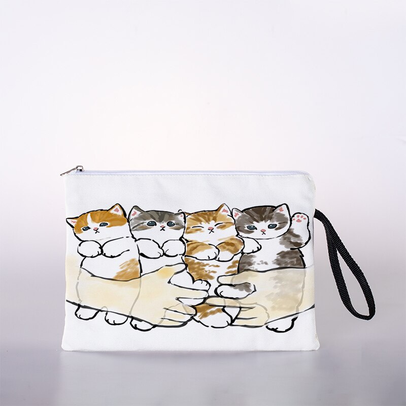 Öl malerei katze drucken kosmetik tasche, frauen kosmetik tasche, mädchen kosmetik tasche, weibliche Toilettenartikel lagerung tasche