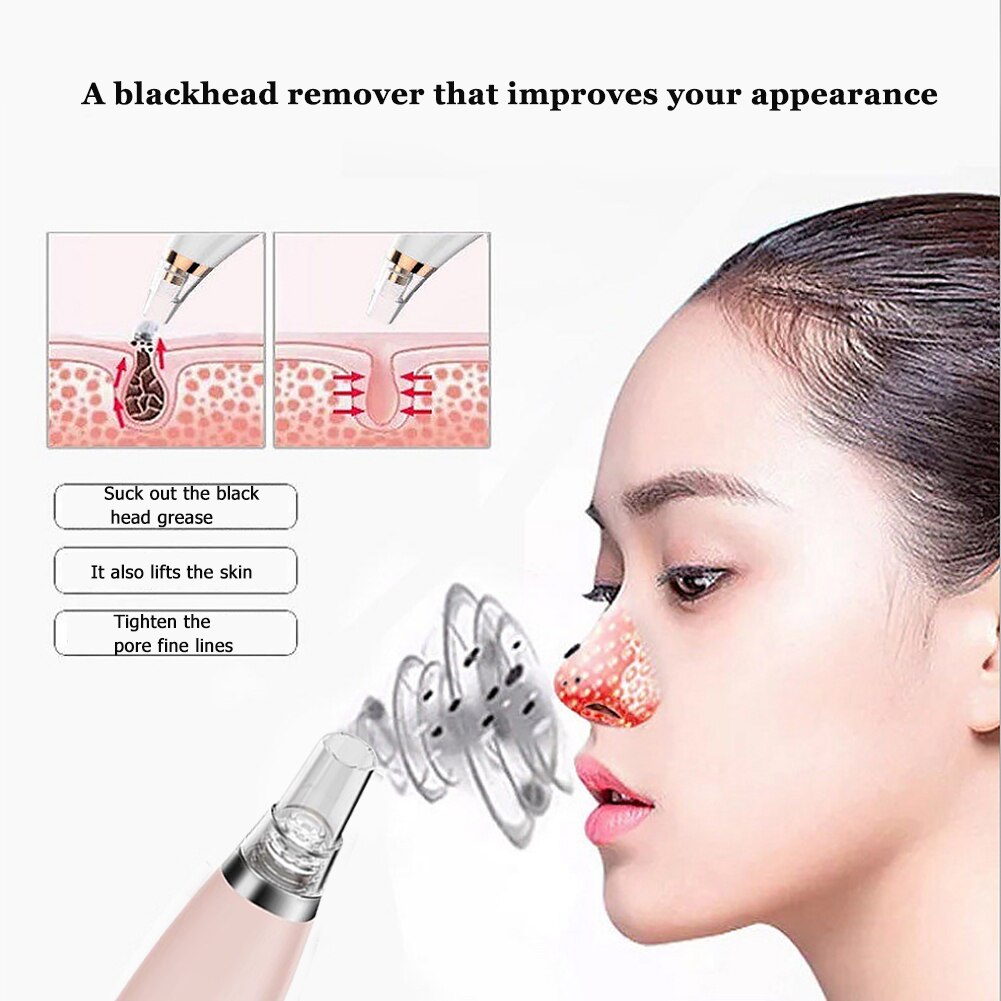 Vacuum Blackhead Remover Extractor Facial Skin Care Beauty Tool Nose Pore Acne Cleaner Facial Blackhead Extractor Instrument