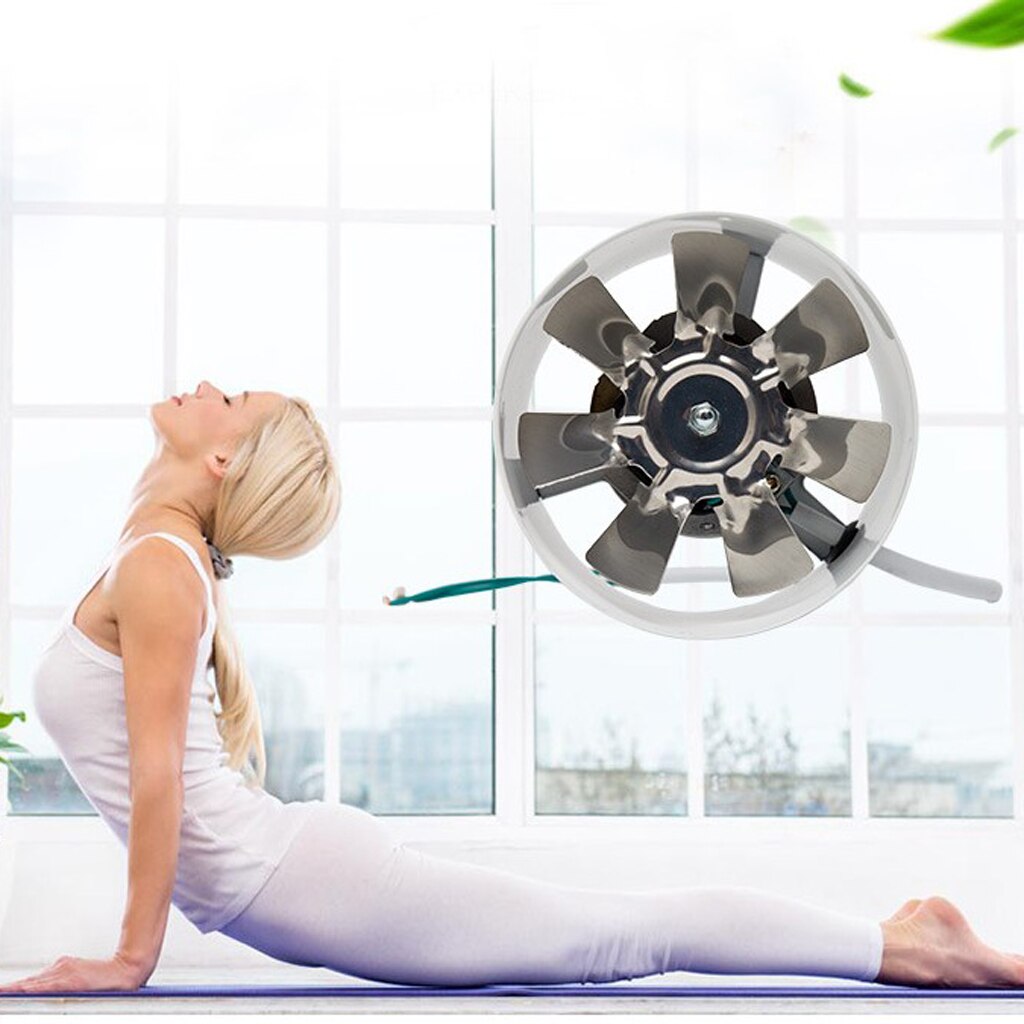 4 inch Inline Duct Fan, Metal Duct Booster Fan Low Noise Inline Duct Vent Blower Great For Grow Tent HVAC Exhaust and Intake