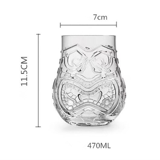 470ml Hawaii Tiki Becher Cocktail Tasse Bahre Getränke Becher Wein Becher Glas Ostern Insulaner Tiki Becher Bar Werkzeug