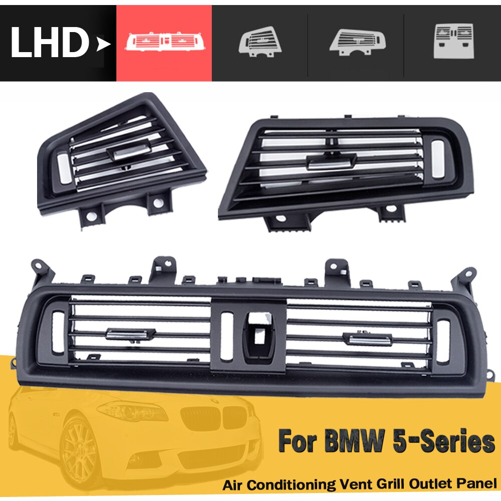Grille de ventilation pour BMW série 5 F10 F18, Grille de ventilation de climatisation centrale/gauche/droite, couvercle de panneau de sortie d&#39;air A/C