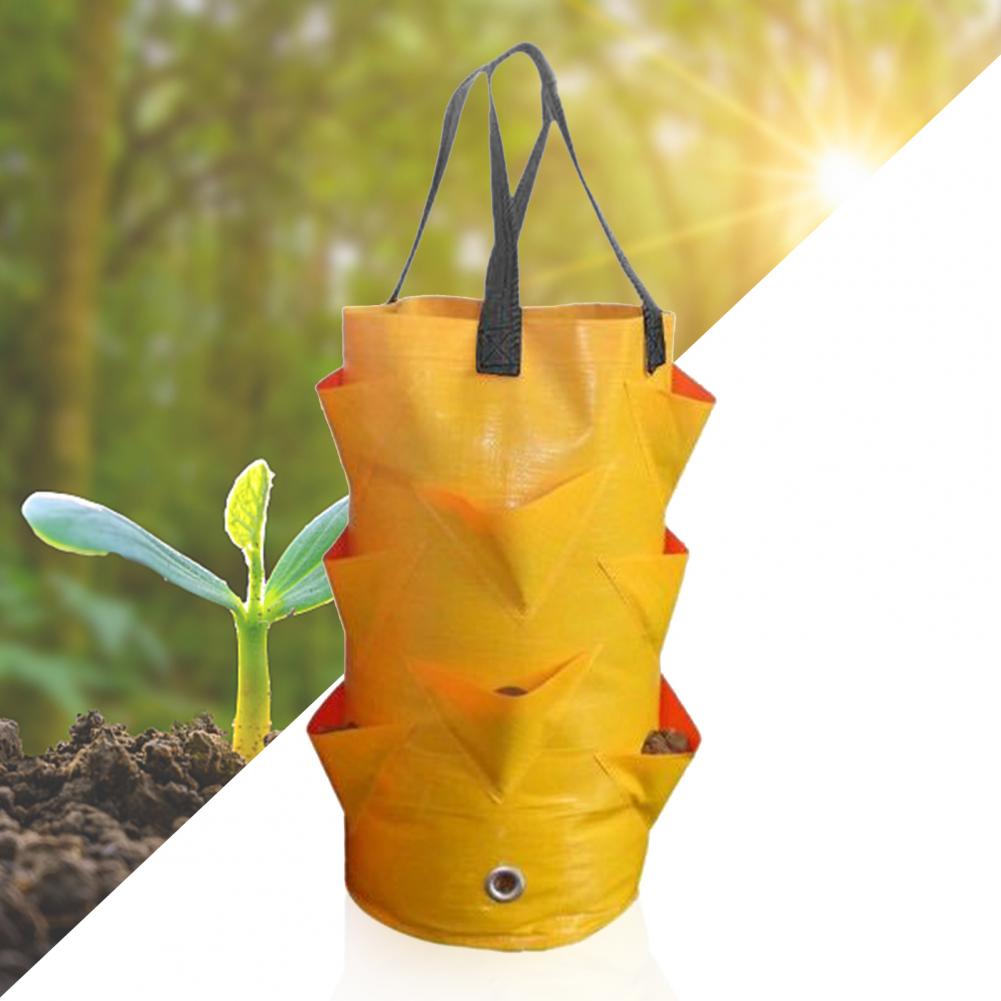 Pot Planting Bag Voor Terras Opknoping Tas Grote Capaciteit Effen Kleur Verwijderbare Pe Tuin Potato Bag Voor Terras