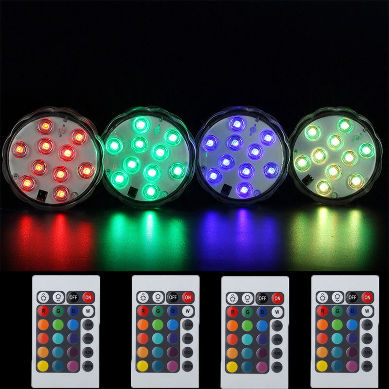 Mini ufo-ljus dränkbar led akvariebelysning rgb fjärrkontroll vattentät led-lampa för akvarium och dekoration av hus