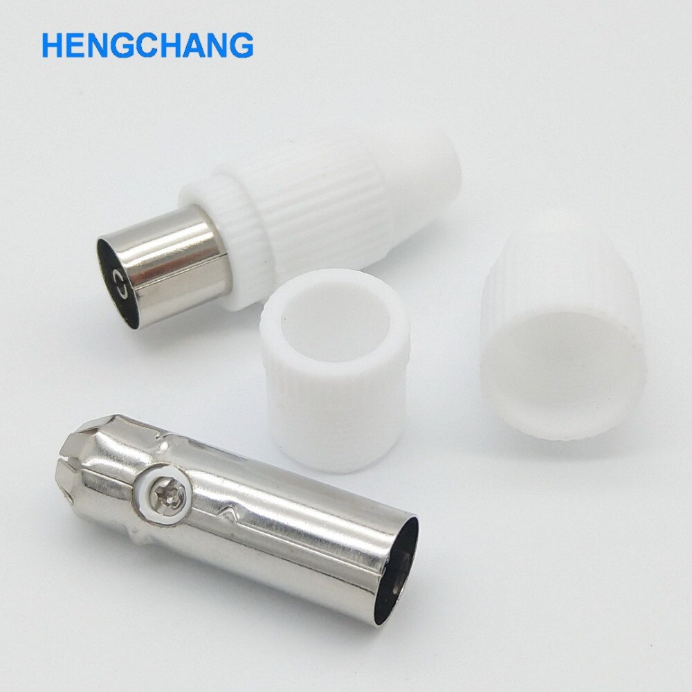 10pcs Weldless TV Female Plug 9.5 TV RF Terminal Antenna Connector