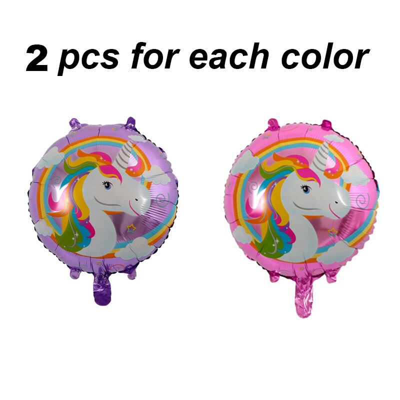 Baby Shower 3D Giant Unicorn Balloon Inflatable Rainbow Horse Balloons Kid Toy Unicorn Birthday Party Decoration Ballon Supplies: Unicorn-6pcs