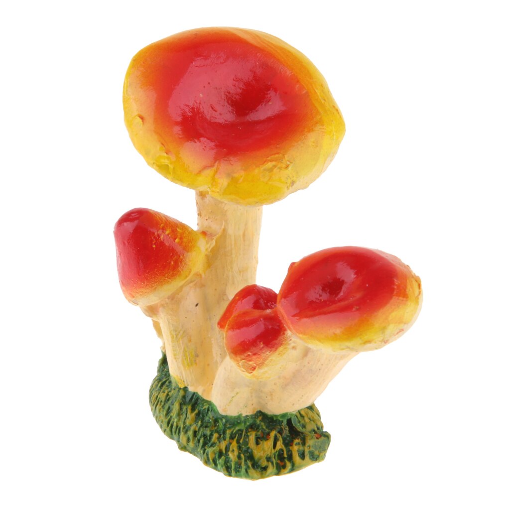 Miniatuur Paddestoel Tafel Decor - Fairy Tuin Hars Miniatuur Paddestoelen: Yellow Red D