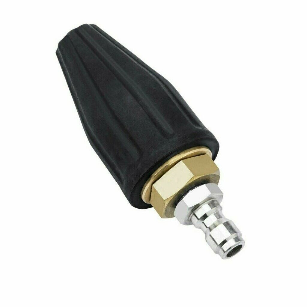 1PC Stainless Steel Copper Spray Nozzle 1/4&quot; High Pressure Washer Jet Wash Dirt Rotating Turbo Spray Tip UK 105*40mm