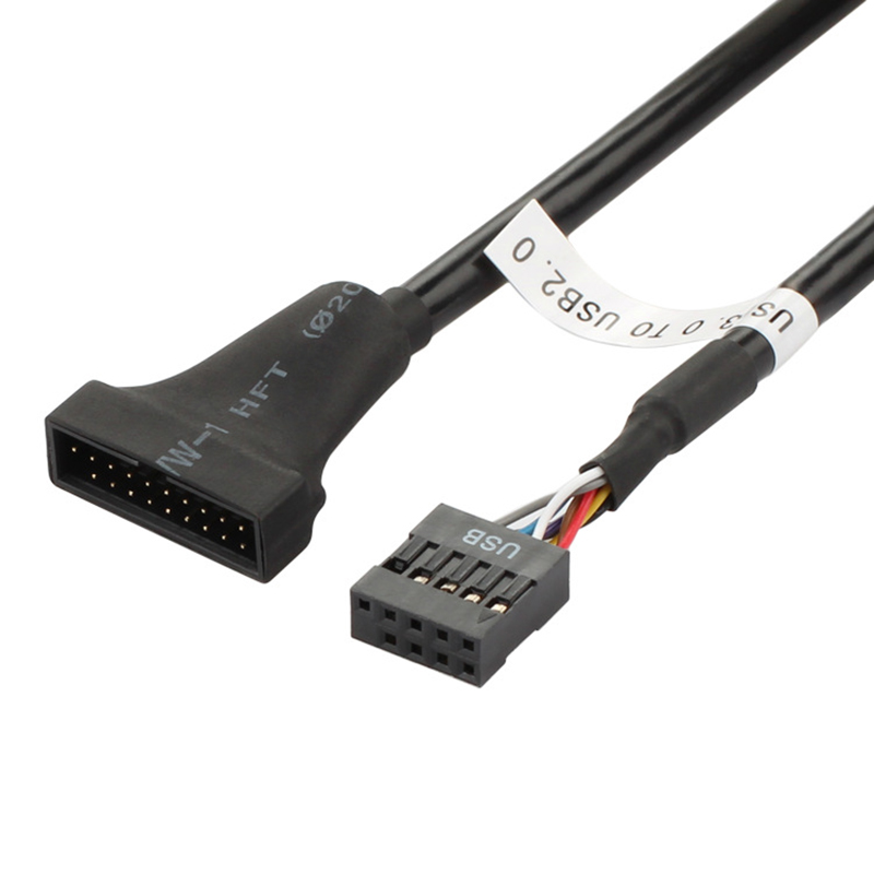 Cable adaptador interno de la placa base, conector USB 2,0 de 9 pines a USB 3,0 de 20 pines, conector USB 3,0 de 20 pines a USB 2,0 de 9 pines
