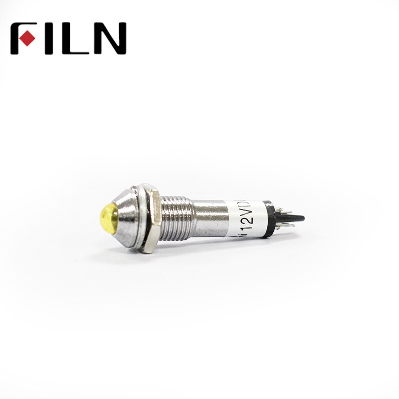 filn 8mm hole 12v 24v 220v mini LED pilot light lamp