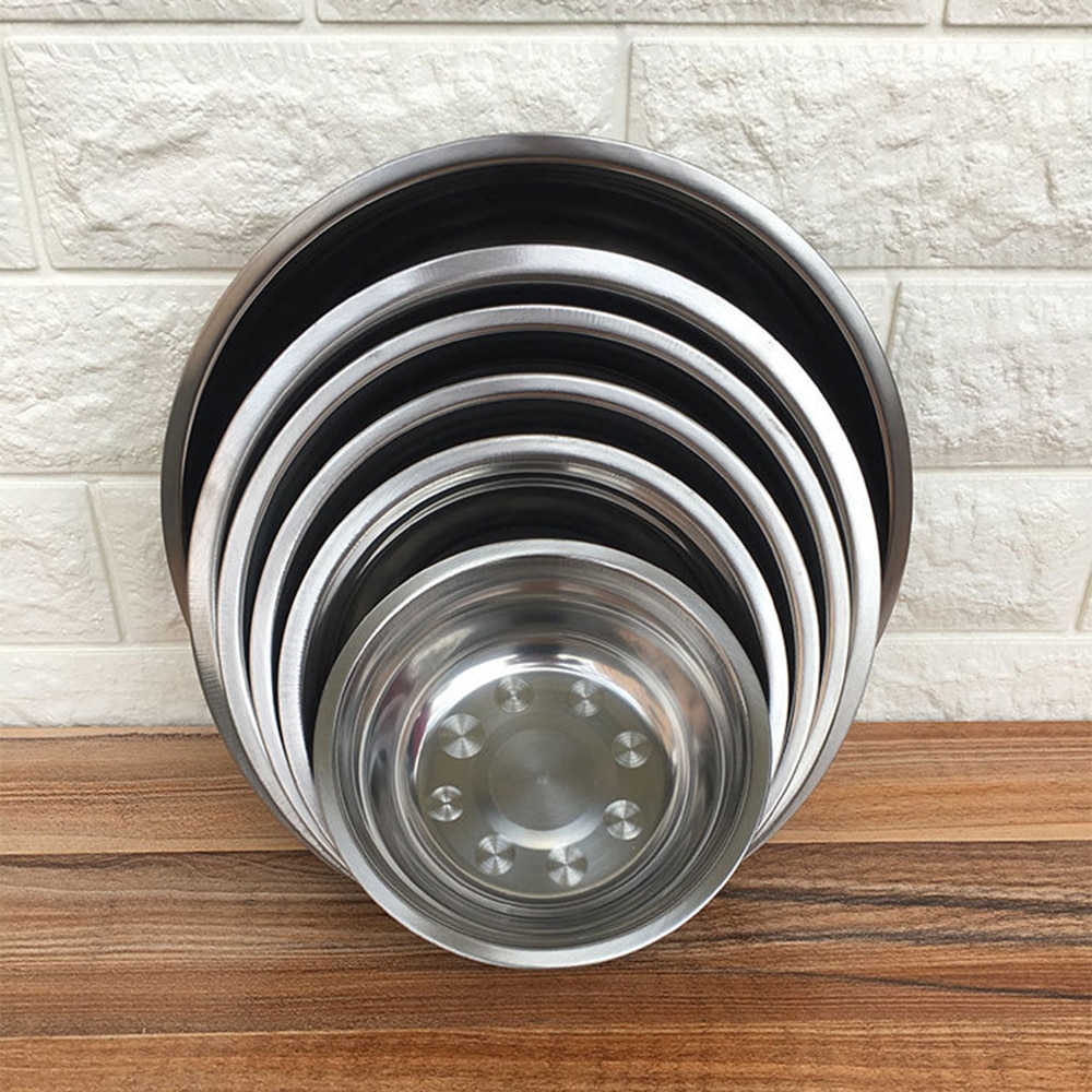 Bol à mélanger en acier inoxydable, 6 tailles 14-24cm, pour Bol de cuisine, Restaurant, soupe, riz, Inox coréen 1 pièce