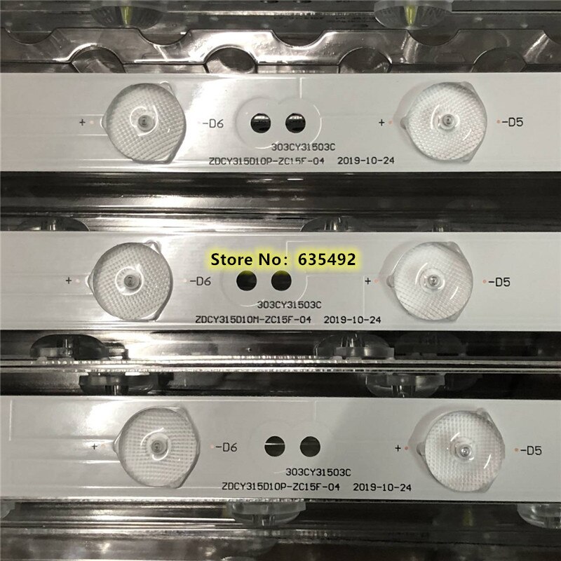 1Set = 3 Stuks 32Inch Led Backlight Strip 10led ZDCY315D10M-ZC15F-04 ZDCY315D10P-ZC15F-04 303CY31503C 303CY31503D