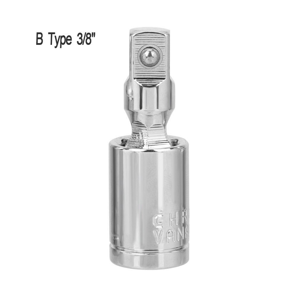 Niceyard Socket Adapter Kruiskoppeling Set Ratelsleutel 1/4 "3/8" 1/2 "360 Graden Roterende Kop Duurzaam Extension bar: B
