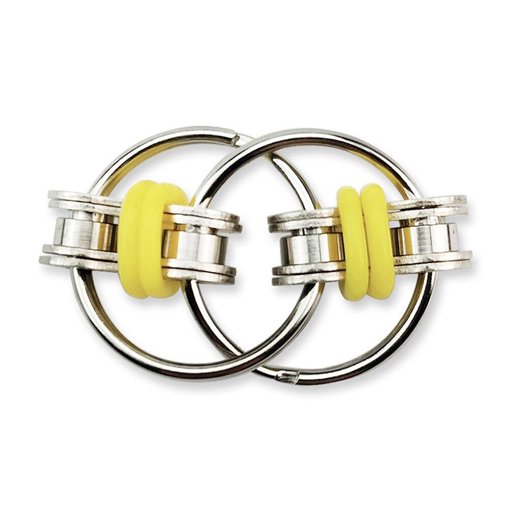 Metalen Puzzel Sleutelhanger Decompressie Bike Chain Fidget Vinger Spinner Zintuiglijke Speelgoed Geven Kinderen Beste Verlichting Speelgoed: A