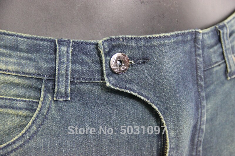 volero motorcycle riding pants men's slim casual jeans protective cycling trousers dirty-blue moto sports pants