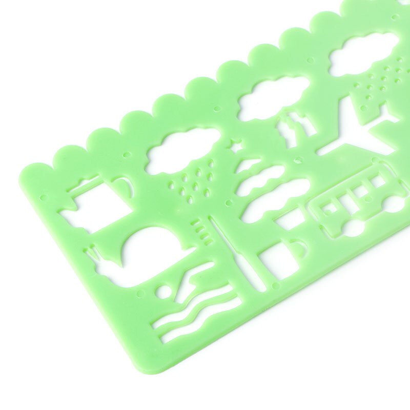 4x Plastic Animals Vehicles Instruments Stencil Set For Kids Art Painting G92E