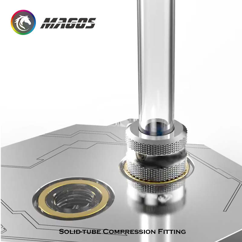 G1/4'' Hard Tube Compression Fittings For OD14mm Acrylic PETG Frosted Pipe PC Water Cooling DIY Computer Case Connector Adapter