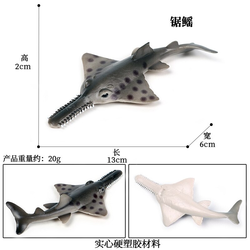 Ocean World Dieren Model Beeldje Sea Life Batfish Duivel Vis Sawfish Action Figure Aquarium Decor Onderwijs Kinderen Speelgoed: M-204