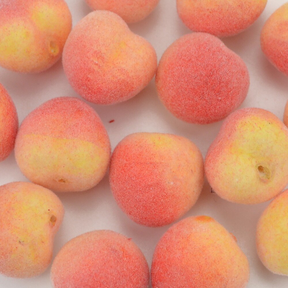20Pcs Artificial Mini peaches Plastic Fruit house vegetables Pretty Christmas Kitchen Wedding Happy Decoration Foam Berries