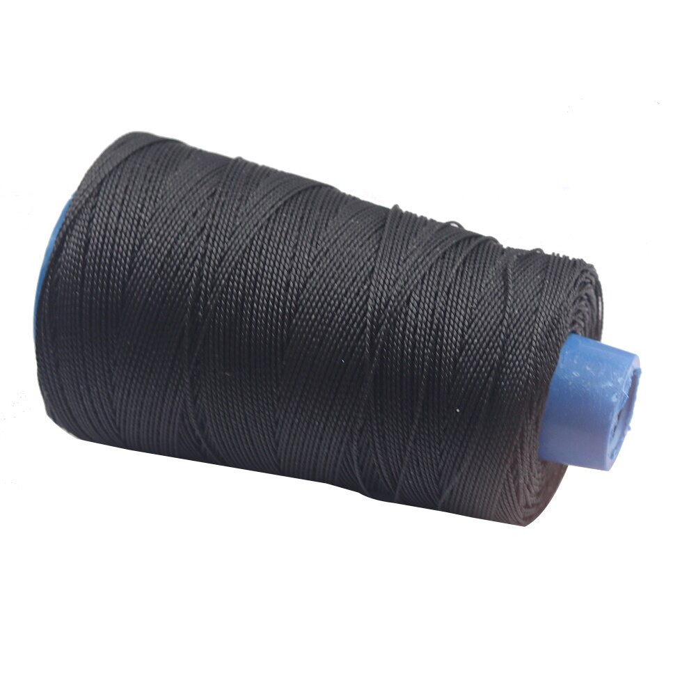 Hilo de coser de 0,8mm para artesanía de zapatos de cuero, hilo de coser duradero de nailon fuerte, cordón de costura a mano de 300M, artesanía de cuero: black