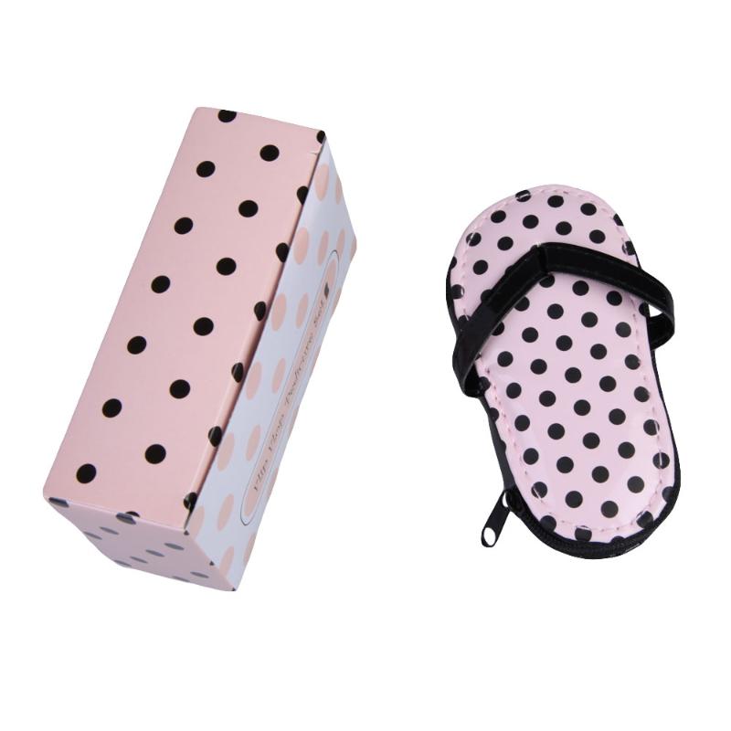 4PCS Pedicure Set Nail file Scissors Clippers Cuticle Instrument Wedding Favor Polka Flip Flop Party Wedding Favors
