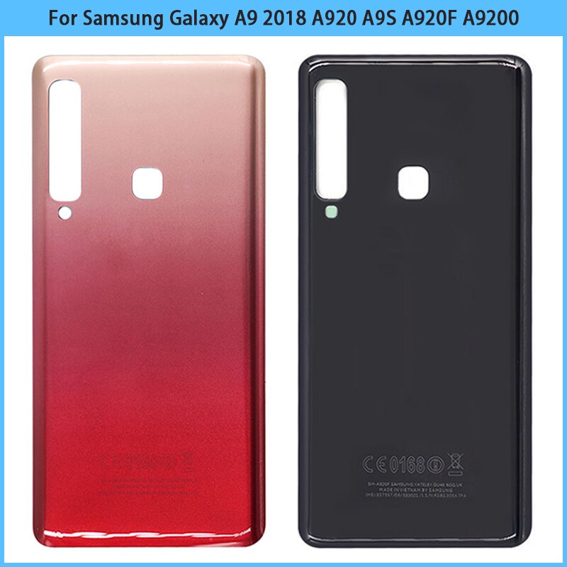 A920 Battery Cover For SAMSUNG Galaxy A9 Back Cover Rear Glass Housing Case With Camera Lens Frame