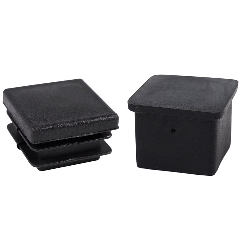 20 stk firkantet stol bordben fot gummi deksler beskyttere 25 x 25mm & 20 stk plast firkantet blanking endestykker rørinnsatser 25